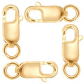 SUNNYCLUE 1 Box 4Pcs 14K Gold Filled Lobster Clasp Lobster Claw Clasps 0.33in Small Brass Spring Links Connector Trigger Snap Jewelry Findings for Jewelry Making DIY Necklace Bracelet Crafts Supplies - size: 0.33in