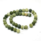 Perlin Taiwan Jade Gemstone Round Beads Taiwan Jade Frosted Semi-Precious Gemstones Jewellery Beads Green Natural Stone for DIY Crafts Making Necklace Bracelet Earrings Accessories (6 mm - 18 Pcs) - size: 6mm, 18 Stück