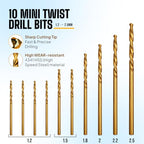 Micro Drill Bits Set with Pin Vise | Small Hand Drill - Pin Vise Hand Drill Manual, PCB Mini Bits for Resin Beads Polymer Clay | DYI Jewelry Making, set - style: Professional