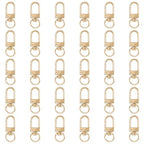 Xindojuz 30 PCS Metal Lobster Claw Clasps for Keychains and Jewelry Making, 360° Swivel Lanyards Snap Hooks Strap with Key Rings, Key Chains Connector Purses Straps Bag Charm DIY Accessories (Gold) - color: Gold