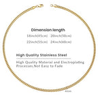 4/6mm Cuban Link Chains for Men - Gold/Silver Plated Stainless Steel Miami Curb Chain Necklace - No Tarnish Hip Hop Mens Jewelry, 18"/20"/22"/24" - color: 4MM Gold Chain, size: 22inch