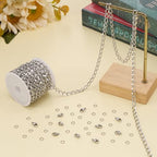 Jabogrii 5 Meters Oval Lip Jewelry Making Chains Silver Stainless Steel Chain with Lobster Clasps and Jump Rings for Jewelry Making - color: Oval Lip Silver