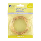 Artistic Wire | 14 Gauge Rose Gold Silver-Plated Copper Wire| Tarnish Resistant Bendable for Jewelry Making & DIY Crafts | 25 ft Coil - color: Gold, size: 14 Gauge / 25 ft