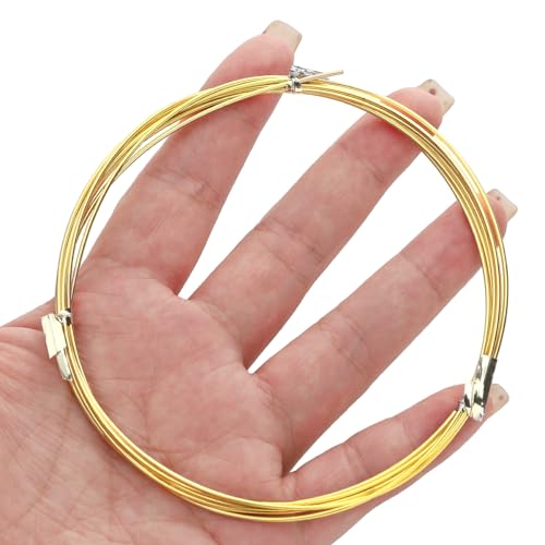BEADIA 14K Gold Plated Wire 1.0mm 2 Meters Bead Cord for Bracelet Necklace Charm Beading Jewelry Making Findings - size: 1.0mm, style: 14K Gold