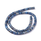 Craftdady 234pcs Heishi Coin Natural African Pyrite Gemstone Beads Flat Round Disc Energy Healing Crystal Stone Loose Beads 6mm for Jewelry Bracelet Necklace Earring, Blue - color: African Pyrite, Blue, size: 6mm