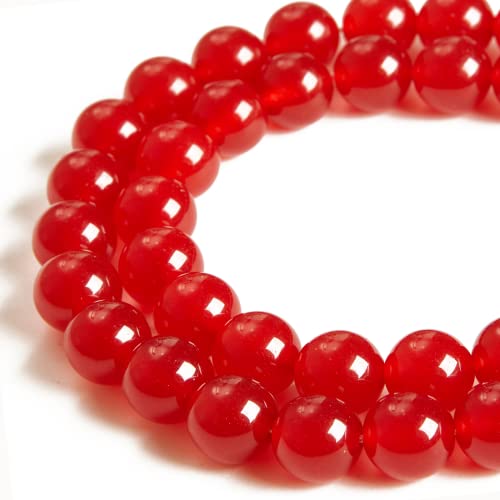 100pcs 6mm Carnelian Beads Natural Gemstone Beads Round Loose Beads for Crafting and Jewelry Making - color: Carnelian, size: 6mm