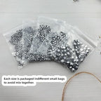 1310pcs Bicone Crystal Glass Beads 2mm 3mm 4mm 6mm 8mm Faceted Crystal Spacer Beads for Bracelets Necklace Pendants Earrings DIY Jewelry Craft Making(Silver) - color: Silver