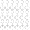 30Pcs Lobster Claw Clasps Keychain for Jewelry Making,Metal Lobster Clasp Swivel Trigger Clips with Swivel Clasps Hook Clips Flat Split Keychain Ring for DIY Craft Jewelry Making(White) - color: White