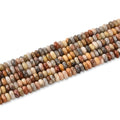 170pcs 4x2mm Natural Crazy Lace Agate Disk Rondelle Spacer Semi Precious Gemstone Loose Stone Beads for Jewelry Making 15 Inch - color: Crazy Lace Agate