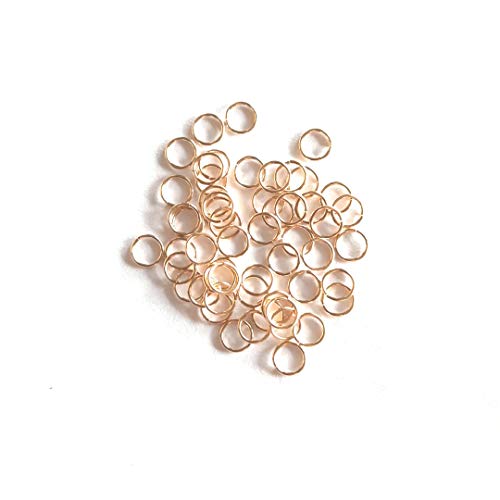 50pcs 14/20 Gold Filled Round Open Jump Rings 5.2MM OD, 4.0MM ID 22 Gauge by CRAFT WIRE - color: 22 Gauge, size: 5.2MM