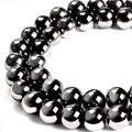 100pcs 8mm Black Hematite Beads Natural Gemstone Beads Round Loose Beads for Crafting and Jewelry Making - color: Black Hematite, size: 8mm