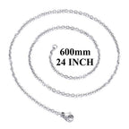 30 Pack 24 Inch Necklace Chain Stainless Steel Link Cable Chain Necklace with Lobster Clasps for DIY Jewelry Making - size: 24 Inches