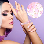 100pcs Cherry Blossom Beads, 5-Petal Pink Gradient Acrylic Flower Beads, Mini Spacer Hair Accessories Halloween Christmas for Bracelets Earring Jewelry Making - color: Pink Gradient, A Styles