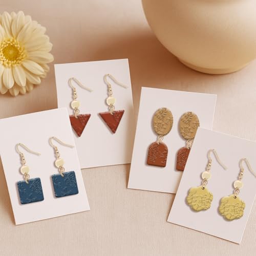 20pcs Basic Shape Geometric Clay Cutters, Polymer Clay Cutting Tools for Earrings Jewelry Making, Clay Jewelry Making Kit - style: Basic shaped (20 pcs)
