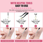 500 Pcs Double Open Jump Rings Kit, Zinc Alloy Mini Round Split Craft Jump Keychains Key Ring with Double Loops Connectors for Jewelry Making, Bracelets, Necklace, DIY (5, 6, 8, 10, 12mm) - color: Gold