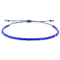 KELITCH Adjustable turquoise bead bracelet single color knitting friendship bracelet fashion jewelry daily wear gift (28 color selection) - color: Blue 04T