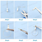 SUNNYCLUE 1 Box DIY 10 Pairs Acrylic Flower Dangle Earring Jewelry Making Kits Include White Acrylic Petal Beads Caps Pendants Pearl Beads Earring Hooks Jewelry Findings Supplies - color: Diy 10 Pairs White Flowers Round Beads Earrings