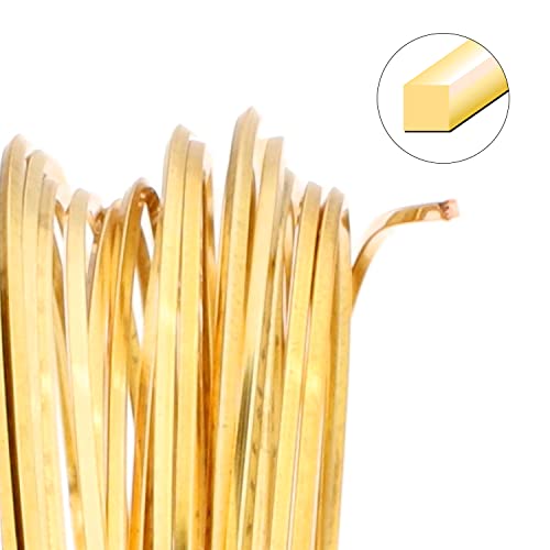 The Beadsmith Square Craft Wire - Medium Temper Beading Wire, Gold Color, 18 Gauge, 4 Yards - color: Gold, size: 18 Gauge, 4 Yard Coil