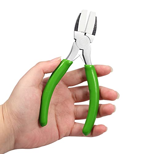 2 Pieces 5" Double Nylon Jaw Flat Nose Pliers Mini Precision Pliers Wire Looping Pliers Wire Bending Pliers Jewelry Making Pliers for Handmade DIY Hobby Projects Tools - style: 2 Set 5-Inch Nylon Jaw Pliers