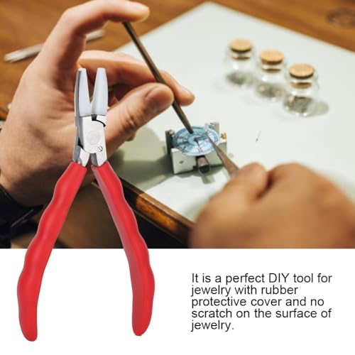 Nylon Jaw Pliers for Jewelry Making Non-Scratch C-Type Pliers with Anti-Slip Handle Round & Flat Nose Design for Wire Bending(Square headed pliers) - style: Square headed pliers