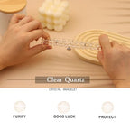 2Pcs Healing Crystal Bracelets for Women Handmade Beaded Bracelet Healing Prayers Crystal 8mm Natural Stone Beads Bracelet Stress Relief Get Well Soon Gifts