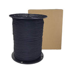 3/16" Black Shock Cord, Marine Grade Polyester Bungee Cord, 500 ft Spool, UV Resistant Elastic Rope - size: (#6) 3/16" x 500 feet