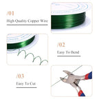 Pandahall 10Rolls Gauge 24 Copper Wire Jewelry Beading Craft Wrapping Making Mixed Color 0.5mm 9m/roll