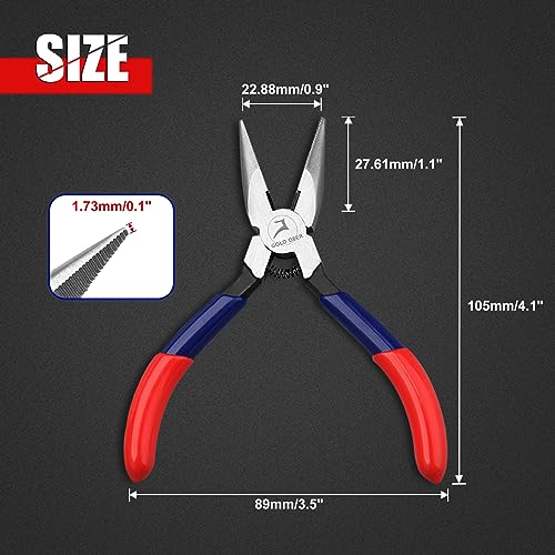 Mini Long Needle-Nose Pliers Multifunction Precision Jewelry Making Tools Comfort Grip Handle Chain Nose Pliers for Jewelry Repair Wire Bending Gripping - style: Long Nose Pliers