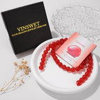 Vinswet 45pcs 8mm Carnelian Natural Stone Beads Round Genuine Real Stone Beading Loose Gemstones DIY Smooth Bead for Bracelet Necklace Earrings Jewelry Making - color: Carnelian, size: 8mm