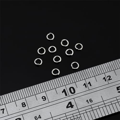 BEADIA 925 Sterling Silver Jump Rings 0.7x4mm 50pcs for Jewelry Making Findings - size: 0.7x4mm
