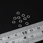 BEADIA 925 Sterling Silver Jump Rings 0.7x4mm 50pcs for Jewelry Making Findings - size: 0.7x4mm