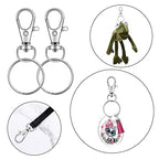 70PCS Swivel Snap Hooks with Key Rings, Metal Lobster Claw Clasp, Keychain Rings for Crafts 1.25inch/32mm - color: silver, size: 32mm
