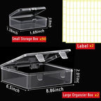 Bead Storage Containers, 92 Clear Plastic Bead Organizer Box With Hinged Lid,Bracelet Making DIY Jewelry Craft Nails, Bracelets, Jewelry, Diamonds, Clay Beads, Screws,1.7x1.38x0.8Inch - color: 2 pack 92pcs(1.7x1.38x0.8Inch)