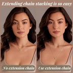 4 Pcs Gold Necklace Extender for Women Extender Chain for Bracelet Anklet Waist Jewelry - color: gold A