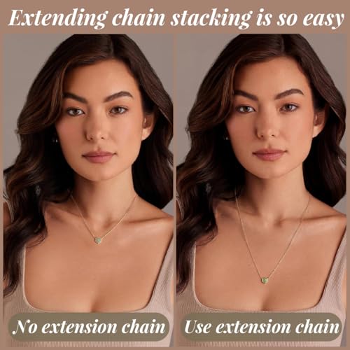 4Pcs Silver Necklace Extenders for Women 14k Extender Chain for Bracelet Anklet Waist for Jewelry Making - color: silver A