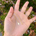1pc Adabele Real Yellow Gold Plated Sterling Silver Cable Chain Extender Clasp Strong Removable Adjustable 2 inch Raindrop Chain Extension for Necklace Bracelet Anklet Jewelry Making SS309-2 - color: Gold, size: 2 inch - 1pc
