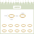 UNICRAFTALE 100 Pcs 304 Stainless Steel Oval Jump Rings, Golden, 5.7mm Wide, 7.5mm Long, 19 Gauge, Perfect for Jewelry Making DIY Craft Earring Bracelet Pendant Choker Findings - size: 7.5mm
