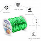 10 Gauge Aluminum Craft Wire, 2.5mm Jewelry Wire for Jewelry Making Supplies and DIY Metal Craft Art (Grass Green, 65 Feet) - color: Grass Green, size: 10Gauge 65FT
