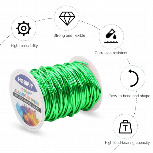 10 Gauge Aluminum Craft Wire, 2.5mm Jewelry Wire for Jewelry Making Supplies and DIY Metal Craft Art (Grass Green, 65 Feet) - color: Grass Green, size: 10Gauge 65FT