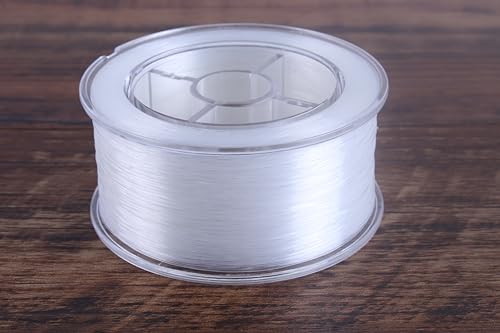 KONMAY 340 Yards 0.3mm/16 Lbs Monofilament Fishing Line Wire, Thin Clear Seed Beads Thread, Invisible Craft String for Hanging Ornaments, Crafting, Balloon Arch, Beading and Jewelry Making - size: 0.3mm