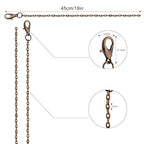 Lemonkey 24 Pack Necklace Chains Bulk,Bronze Plated DIY Cable Link Chains for Jewelry Making 18 Inches - color: Bronze, size: 18inch