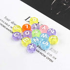 Song Xi 1200pcs Colorful Alphabet Beads 4x7mm A-Z Letter Beads for Bracelets and Jewelry Making Key Chains - color: 1200pcs colorful alphabet
