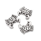 Fashewelry 20Pcs Antique Silver Crab Spacer Beads 12.5x15.5mm Tibetan Metal Sea Life Animal Ocean Creatures Charm Beads Hole: 1.4mm - color: Antique Silver Crab