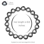 Handmade 8mm Beaded Bracelets For Men Protection Bracelet For Women Chakra Feng Shui Stretchy Handmade Lucky Money Stretchy Crystal Bracelets Best Gifts - color: Hematite 3PCS