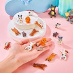 Beadthoven 16Pcs Resin Cat and Dog Charms 8 Styles 3D Cute Animal Pendants Kawaii Puppy Kitty Dangle Charms with Loop for Necklace Bracelet Earrings Jewelry Making DIY Crafts Hang Ornaments - color: Cat and Dog 8 Styles