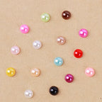 9000pcs 4mm Half Round Pearl Beads Mixed 15 Colors Cabochon Flatback Gem DIY Scrapbooking Shoes Phone Nail Art Making Crafts Material - size: 4mm 9000pcs