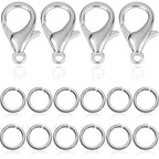 450Pcs No Tarnish Stainless Steel Lobster Claw Clasps & Jump Rings for Jewelry Making, Necklace Bracelet Findings & Supplies
