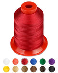FIVEIZERO Extra Strong Upholstery Thread,Red 1000 Meters Bonded Nylon Thread for Denim Leather,Craft,Machine,DIY and Home (1 Pack) CJ - color: Red
