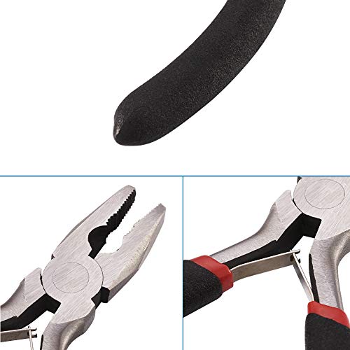 Beadthoven 1Set Wire Cutter Pliers with Polishing Serrated Jaws Jewelry Tools for Electrical Wire Wiring Cutting 12cm/4.7 Inch Long - color: Gunmetal, size: Wire Cutter Pliers