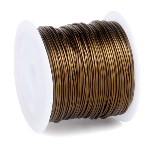 82FT Jewelry Wire 20 Gauge Tarnish-Resistant Copper Beading Wires Roll Bulk for DIY Crafts Jewelry Making, Antique Bronze - color: Antique bronze, size: 0.8mm